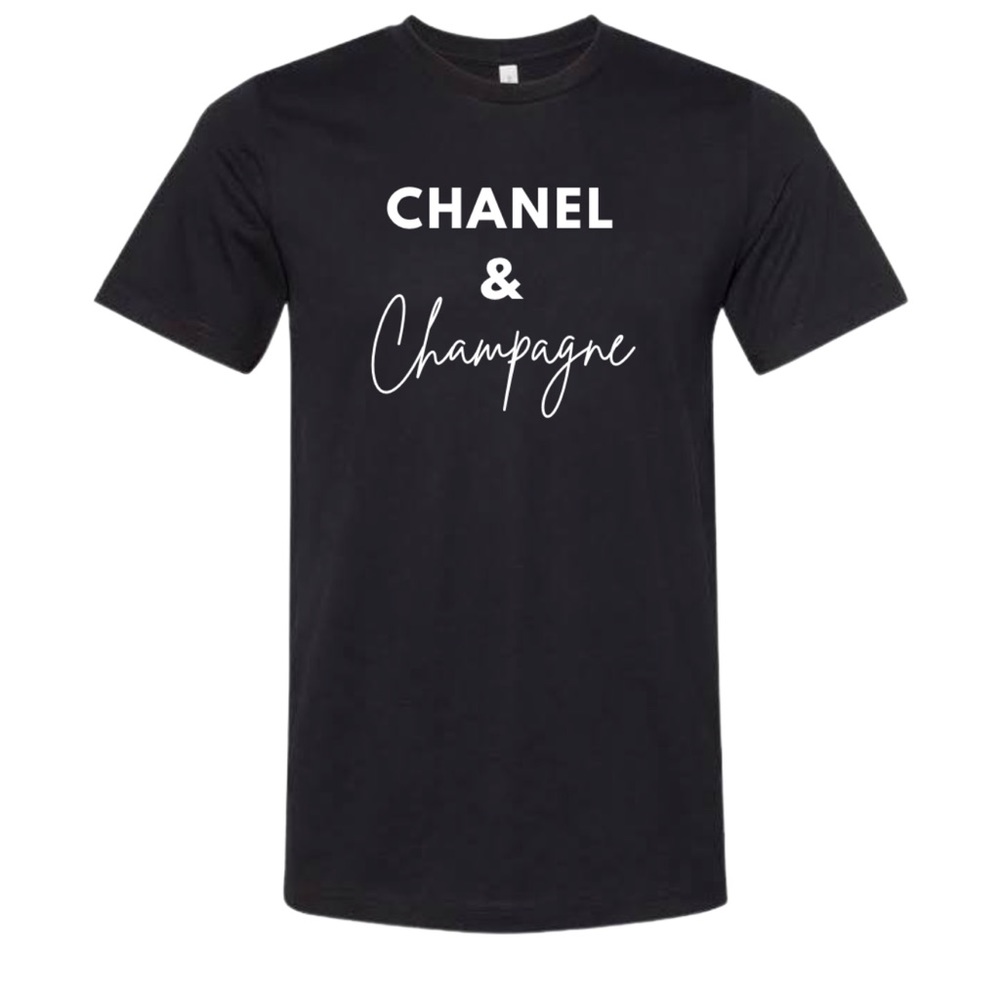 CHANEL & Champagne Trendy Tshirt